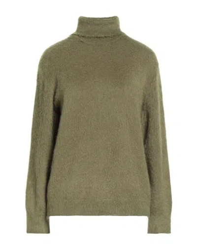ALBERTA FERRETTI ALBERTA FERRETTI WOMAN TURTLENECK MILITARY GREEN SIZE 8 MOHAIR WOOL, POLYAMIDE, VIRGIN WOOL
