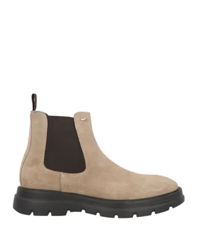 ALBERTO GUARDIANI ALBERTO GUARDIANI MAN ANKLE BOOTS BEIGE SIZE 9 LEATHER