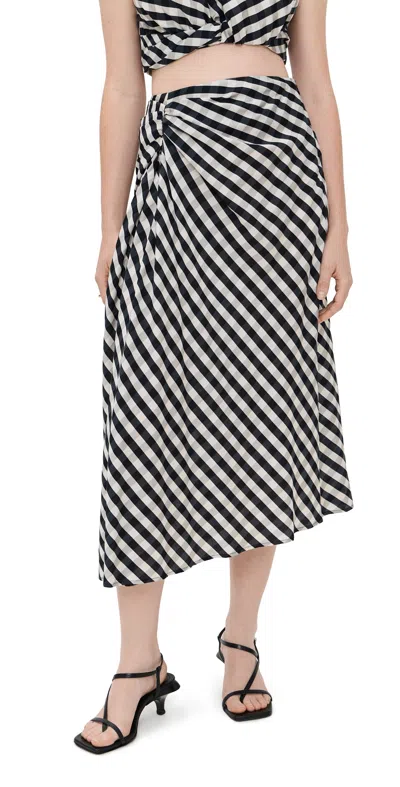 A.L.C A. L.C. JEAN SKIRT BLACK/TAN