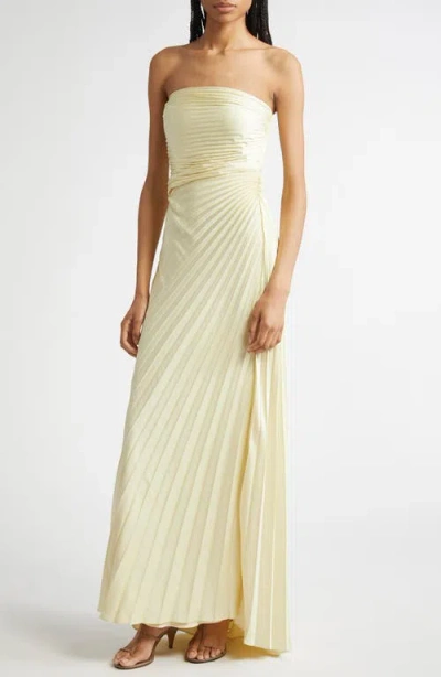 A.L.C A.L.C. BIANCA PLEATED STRAPLESS GOWN