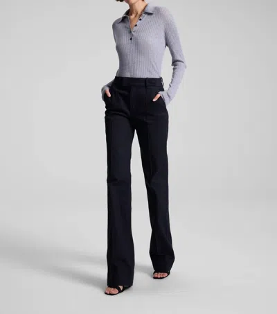 A.L.C SIMON STRETCH COTTON PANTS IN NAVY BLUE