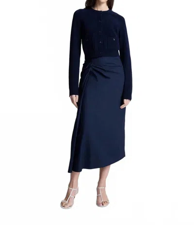 A.L.C TESSA MIDI SKIRT IN DEEP NAVY