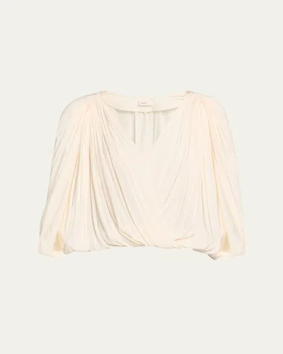 A.L.C VIVIAN DRAPED CAPE-SLEEVE TOP