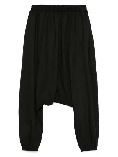 ALCHEMY LINEN-BLEND DROP-CROTCH TROUSERS