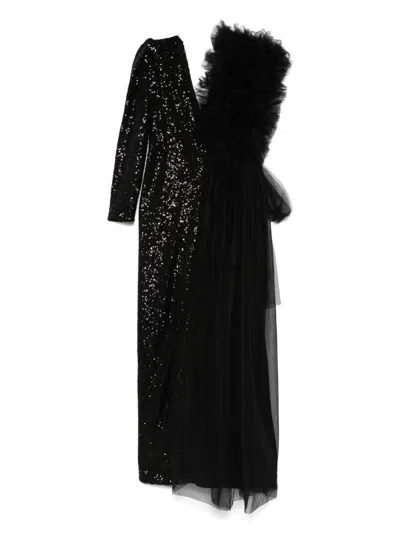 ALCHEMY X LIA ARAM RUFFLE-DETAIL GOWN