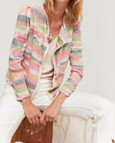 ALDO MARTINS SILAN KNIT BLAZER IN PINK MULTI