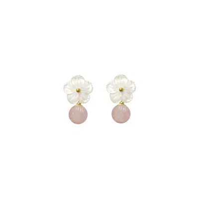 ALEGORIA JEWELLERY WOMEN'S GOLD / PINK CLEITO BONBON EARRINGS PINK