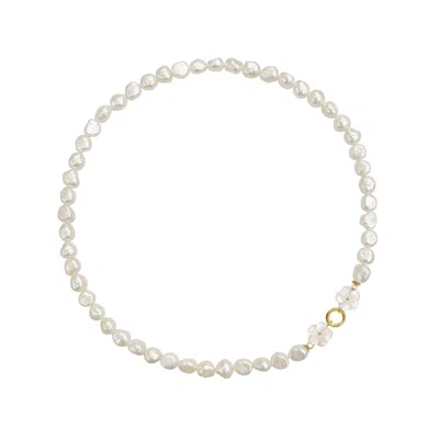 ALEGORIA JEWELLERY WOMEN'S WHITE / GOLD CLEITO DUO NECKLACE - WHITE PEARL