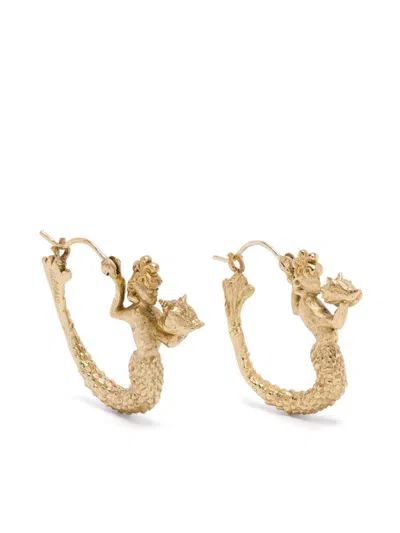 ALEMAIS ALÉMAIS ENCANTO MERMAN HOOP EARRINGS GOLD ACCESSORIES