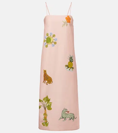 ALEMAIS ALÉMAIS HAZEL PRINTED LINEN-BLEND MAXI DRESS