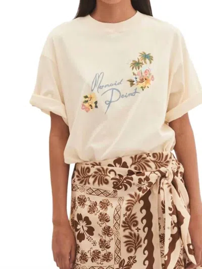 ALEMAIS MERMAID POINT GRAPHIC TEE IN COCONUT