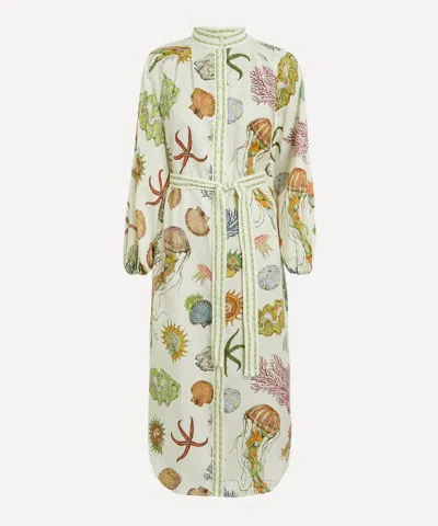 ALEMAIS ALEMAIS WOMEN'S SEA HOUSE LINEN SHIRTDRESS