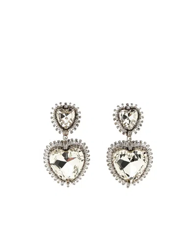 ALESSANDRA RICH ALESSANDRA RICH HEART SHAPED CLIP-ON EARRINGS