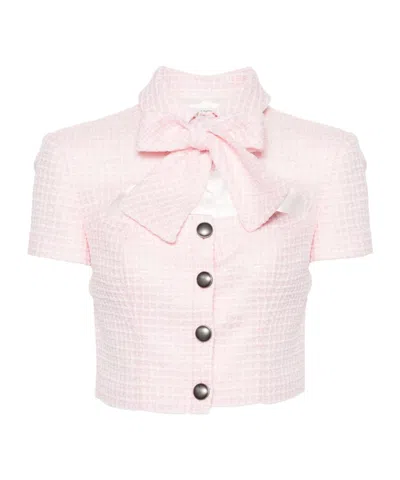 ALESSANDRA RICH ALESSANDRA RICH SEQUIN EMBELLISHED CROPPED TWEED JACKET