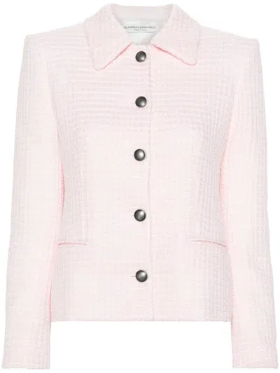 ALESSANDRA RICH SEQUIN-EMBELLISHED TWEED BLAZER