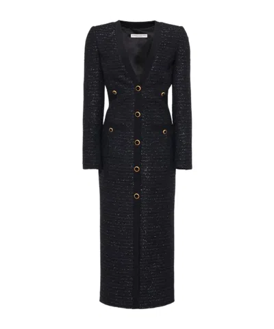 ALESSANDRA RICH ALESSANDRA RICH JWL BUTTONED SEQUINNED TWEED DRESS
