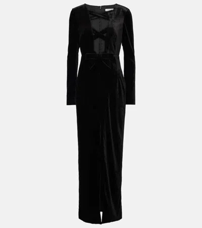 ALESSANDRA RICH VELVET MAXI DRESS