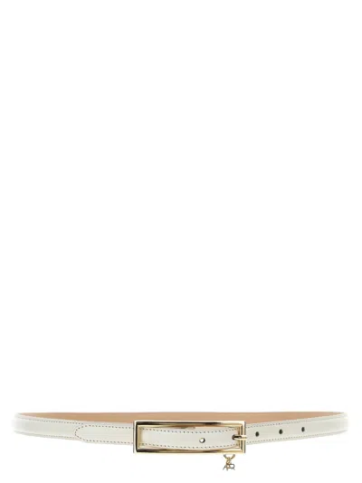 ALESSANDRA RICH WHITE SLIM BELT