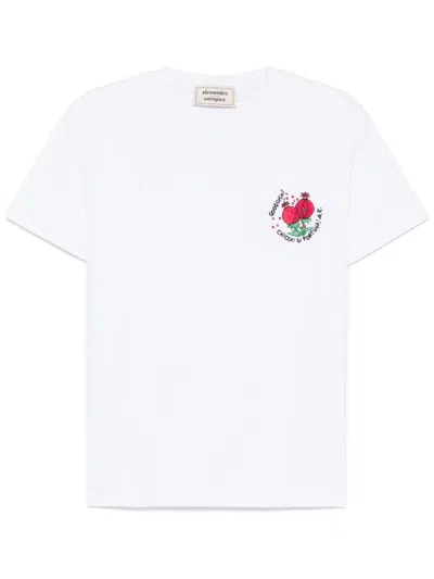 ALESSANDRO ENRIQUEZ ALESSANDRO ENRIQUEZ EMBROIDERED COTTON T SHIRT