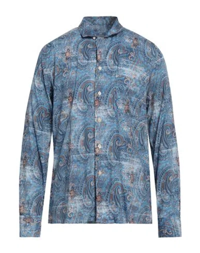 ALESSANDRO GHERARDI ALESSANDRO GHERARDI MAN SHIRT BLUE SIZE M COTTON