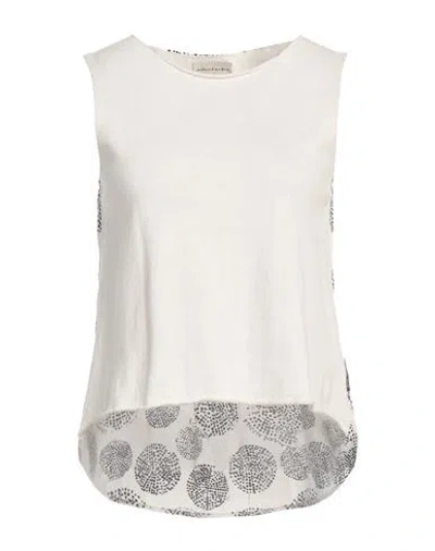 ALESSIA SANTI ALESSIA SANTI WOMAN TOP CREAM SIZE 2 COTTON