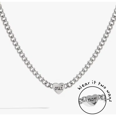 ALEX AND ANI ALEX AND ANI OUI NON HEART INLINE NECKLACE