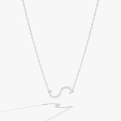 ALEX AND ANI ALEX AND ANI SILVER ELONGATED INITIAL PENDANT NECKLACE