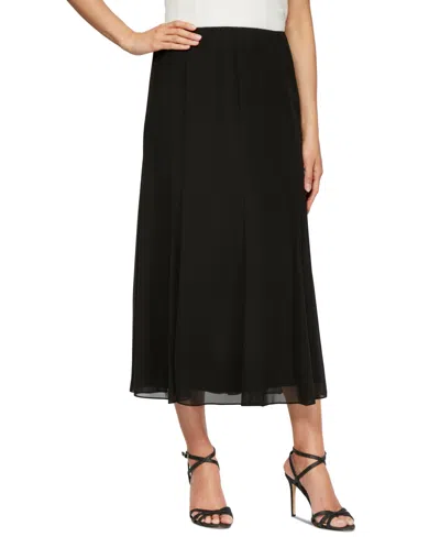 ALEX EVENINGS WOMEN'S CHIFFON A-LINE MIDI SKIRT