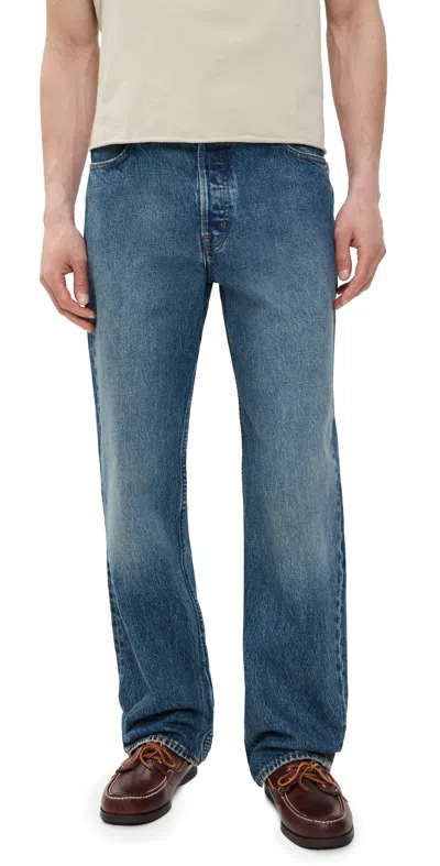 ALEX MILL AM RELAXED STRAIGHT 5 POCKET JEANS ANTIQUE INDIGO