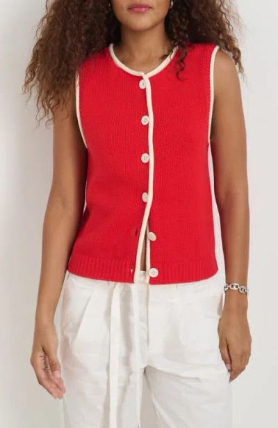 ALEX MILL ALEX MILL BRIDGET TIPPED SWEATER VEST