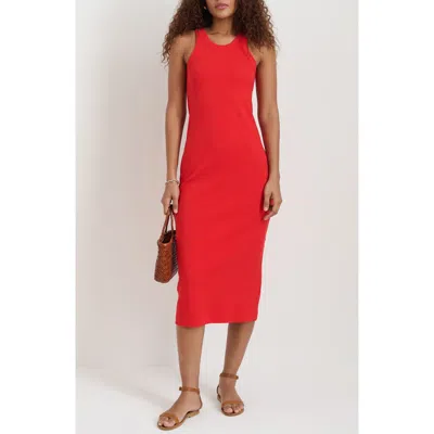 ALEX MILL ALEX MILL EVERYDAY RIB STRETCH COTTON MIDI TANK DRESS