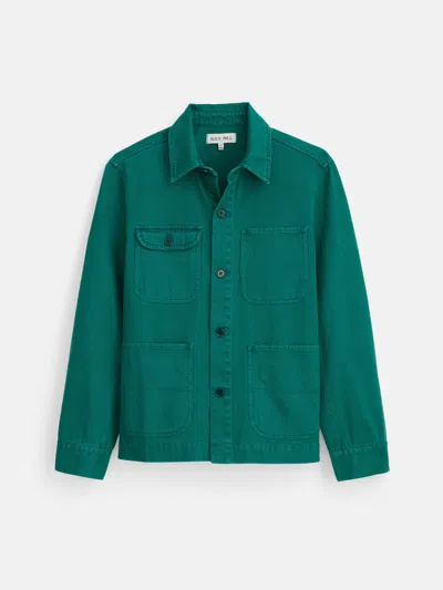 ALEX MILL GARMENT DYED WORK JACKET IN RECYCLED DENIM