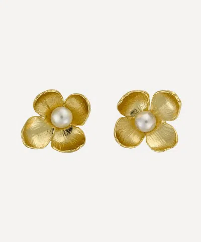 ALEX MONROE ALEX MONROE 22CT GOLD-PLATED CUCKOO FLOWER STUD EARRINGS