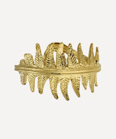 ALEX MONROE ALEX MONROE 22CT GOLD-PLATED FERN RING