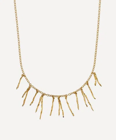 ALEX MONROE ALEX MONROE 22CT GOLD-PLATED SCATTERED PINE NEEDLE NECKLACE