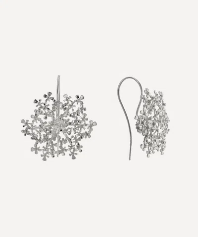 ALEX MONROE ALEX MONROE STERLING SILVER COW PARSLEY BLOOM DROP EARRINGS