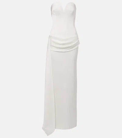 ALEX PERRY BRIDAL DRAPED STRAPLESS GOWN