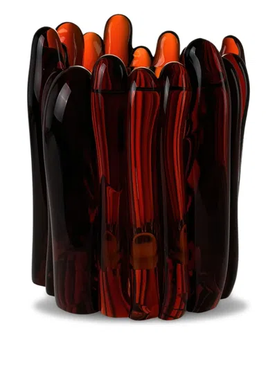 ALEXA LIXFELD ANTHO GLASS SCULPTURED VASE (23CM)