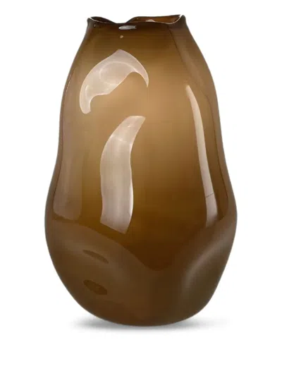 ALEXA LIXFELD METEORITE SCULPTED GLASS VASE (31CM)