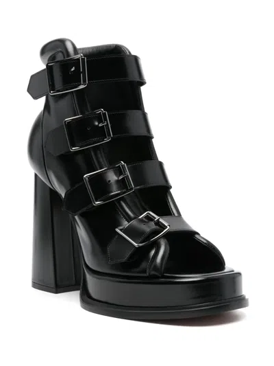 ALEXANDER MCQUEEN 130MM LEATHER SANDALS