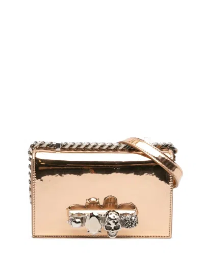 ALEXANDER MCQUEEN 2010-2025 MINI METALLIC CALFSKIN JEWELLED CROSSBODY BAG