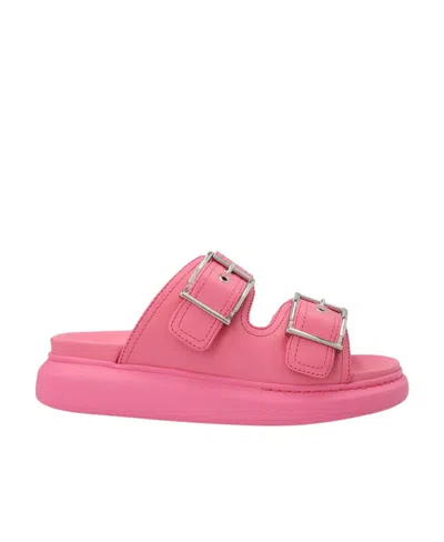 ALEXANDER MCQUEEN ALEXANDER MCQUEEN BUCKLE DETAILED SLIP-ON SANDALS