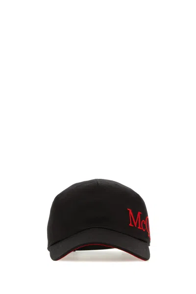 ALEXANDER MCQUEEN BLACK COTTON BASEBALL HAT