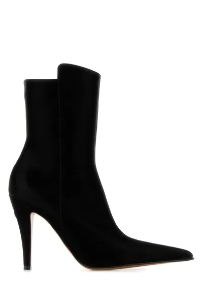 ALEXANDER MCQUEEN BLACK FABRIC BIRDEE ANKLE BOOTS