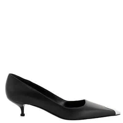 ALEXANDER MCQUEEN ALEXANDER MCQUEEN BLACK LEATHER PUNK PUMPS
