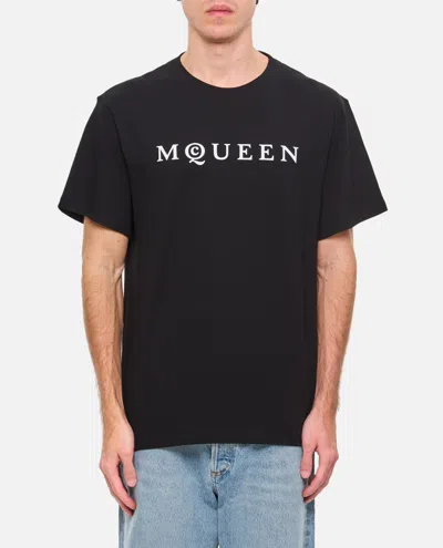ALEXANDER MCQUEEN MEN BLACK CREWNECK T-SHIRT, S LUXURY T-SHIRTS FOR MEN DARVEYS