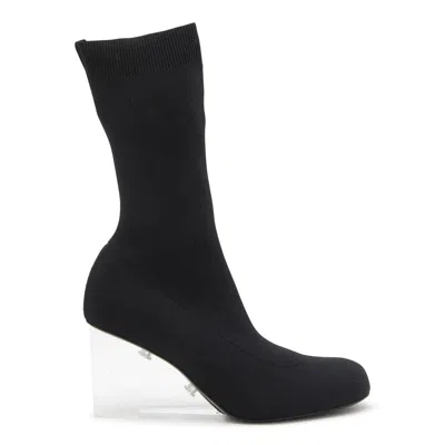 ALEXANDER MCQUEEN ALEXANDER MCQUEEN BLACK STRETCH SHARD BOOTS