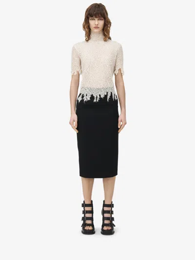 ALEXANDER MCQUEEN BUTTONED PENCIL SKIRT