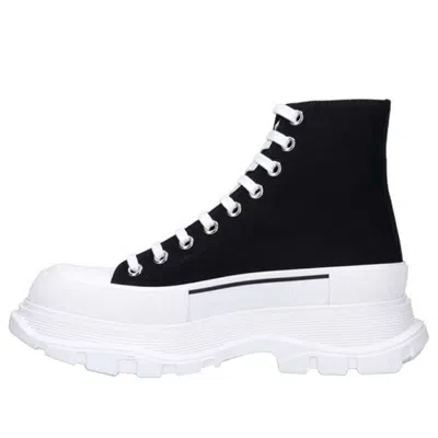 ALEXANDER MCQUEEN Alexander McQueen Canvas Tread Slick High Top Sneakers 'Black White'