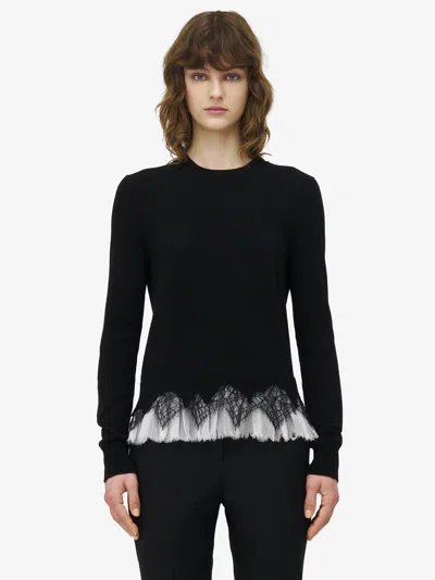 ALEXANDER MCQUEEN COBWEB LACE JUMPER